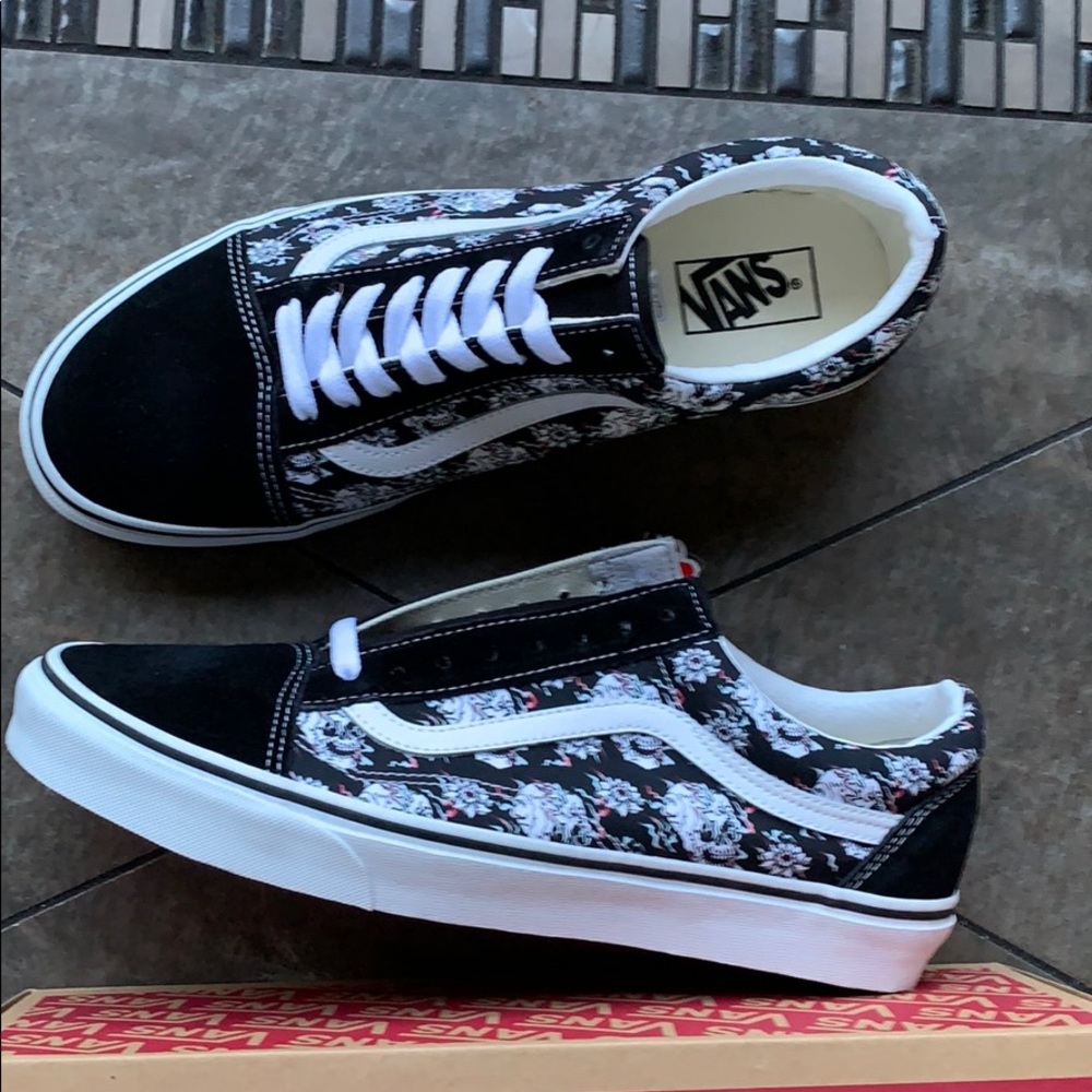 ••VANS OLD SKOOL FLUSH SKULLS MULTI/TRWHT WMNS - Picture 16 of 16